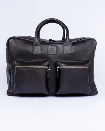 Bolsa de Viaje 100% Piel en Marrón Oscuro